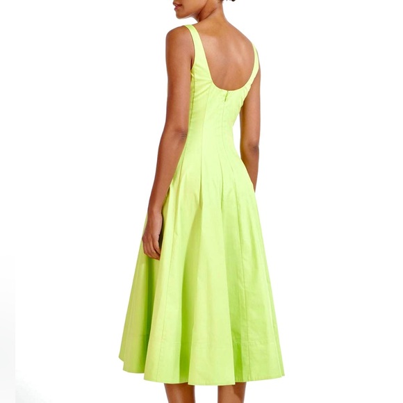 🌺🎉HP🎉🌺 NWT Staud Wells Midi Dress Lime - Picture 5 of 16